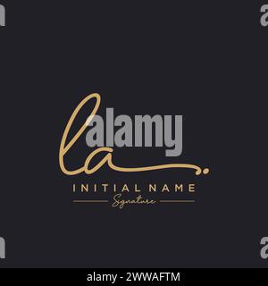 LA Signature Logo Template Vector Stock Vector