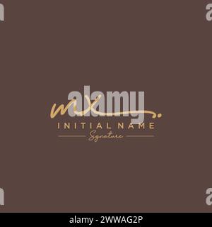 MX Signature Logo Template Vector Stock Vector