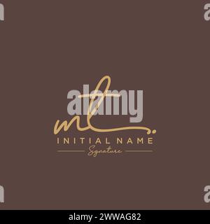 MT Signature Logo Template Vector Stock Vector
