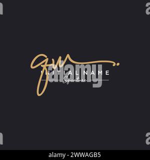 QW Signature Logo Template Vector Stock Vector Image & Art - Alamy