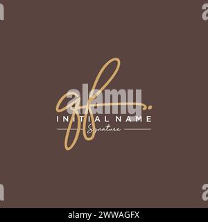 QF Signature Logo Template Vector Stock Vector