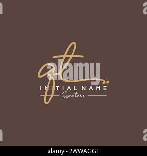 QT Signature Logo Template Vector Stock Vector