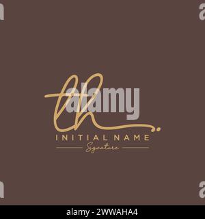 TH Signature Logo Template Vector Stock Vector