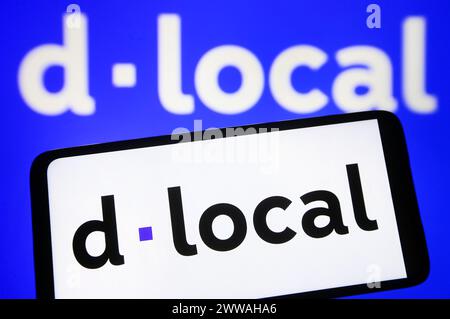 Kyiv, Ukraine. 22nd Mar, 2024. In this photo illustration, the dLocal Limited logo is seen on a smartphone and a pc screen. Credit: SOPA Images Limited/Alamy Live News Stock Photo