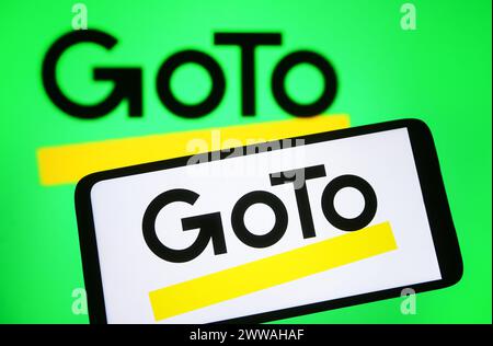 Kyiv, Ukraine. 22nd Mar, 2024. In this photo illustration, GoTo Meeting logo is seen on a smartphone and a pc screen. Credit: SOPA Images Limited/Alamy Live News Stock Photo