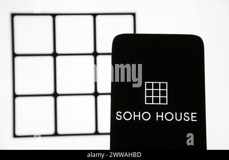 Kyiv, Ukraine. 22nd Mar, 2024. In this photo illustration, Soho House & Co. logo is seen on a smartphone screen. Credit: SOPA Images Limited/Alamy Live News Stock Photo
