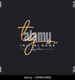 TG Signature Logo Template Vector Stock Vector