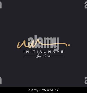 UW Signature Logo Template Vector Stock Vector