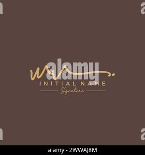 WV Signature Logo Template Vector Stock Vector