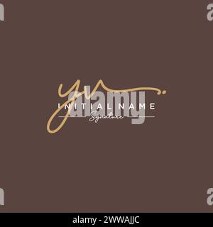 YV Signature Logo Template Vector Stock Vector