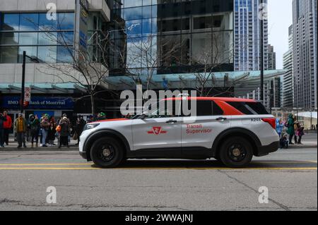 Toronto, ON, Canada - February 16, 2024:  TTC Transit Surepvisor car in Toronto Stock Photo