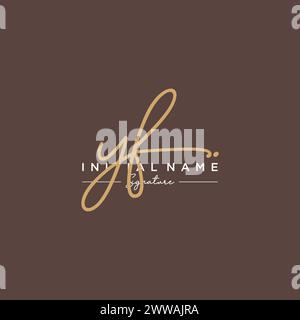 YF Signature Logo Template Vector Stock Vector