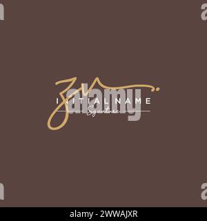 ZV Signature Logo Template Vector Stock Vector Image & Art - Alamy