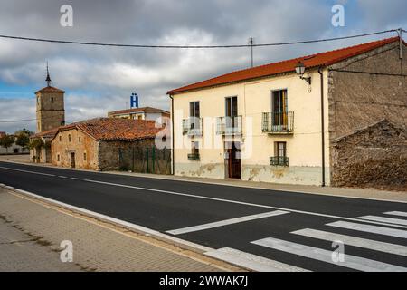 Villaciervos, Spain - Old stone houses in the area Stock Photo