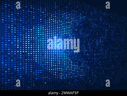 Abstract background, dotted arrow flying at high speed. It shows the development of technology businesses that are growing rapidly and spreading all o Stock Vector