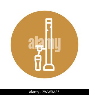 Beer tap black line icon. Pictogram for web page, mobile app, promo. Stock Vector