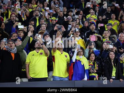 London, UK. 22nd Mar, 2024. Colombia fans during the International Friendly match at the London Stadium, London. Picture credit should read: David Klein/Sportimage Credit: Sportimage Ltd/Alamy Live News Stock Photo