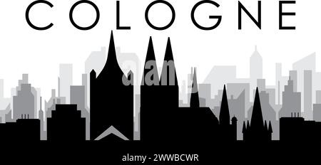 Cityscape skyline panorama of COLOGNE, GERMANY Stock Vector