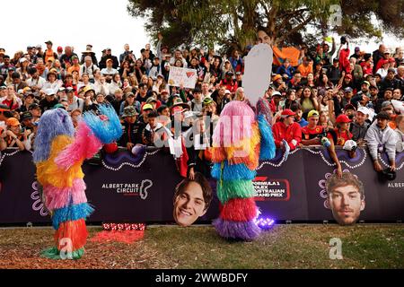 Melbourne, Australie. 23rd Mar, 2024. Fans during the Formula 1 Rolex Australian Grand Prix 2024, 3rd round of the 2024 Formula One World Championship from March 22 to 24, 2024 on the Albert Park Circuit, in Melbourne, Australia - Photo DPPI Credit: DPPI Media/Alamy Live News Stock Photo