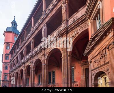 Offenbach am Main: Isenburger Schloss (Isenburg Castle), today Hochschule für Gestaltung (HfG) (College of Design) in Frankfurt Rhein-Main, Hessen, He Stock Photo