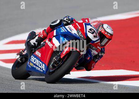 Barcelona, Spain. 22nd Mar, 2024. Xavi Vierge from Spain of Team Hrc with Honda Cbr1000 Rr-R during the 2024 MOTUL FIM Superbike World Championship - Pirelli Catalunya Round at Circuit de Barcelona-Catalunya on March 22, 2024 in Barcelona, Spain Credit: DAX Images/Alamy Live News Stock Photo
