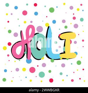 Holi Festival Poster Stock Vector