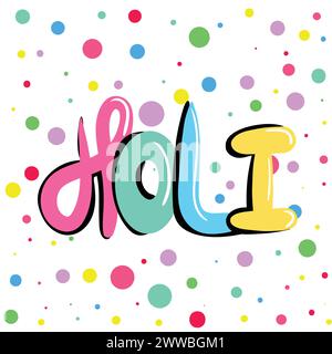 Holi Festival Poster Stock Vector