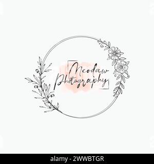 Photography Adventures Logo photography logo with a nature design template Stock Vector