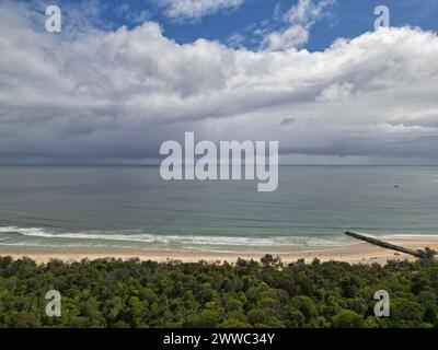 An aerial view of Noosa Main Beach. Queensland, Australia Stock Photo