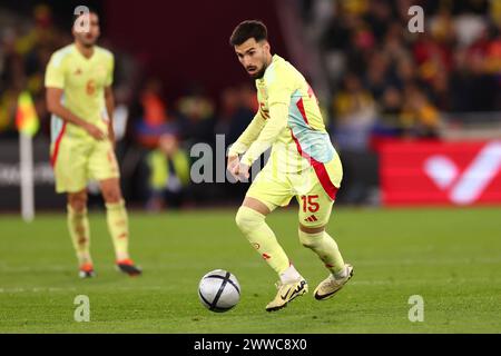 London Stadium, London, UK. 22nd Mar, 2024. International Football Friendly, Spain versus Colombia; Alex Baena of Spain Credit: Action Plus Sports/Alamy Live News Stock Photo