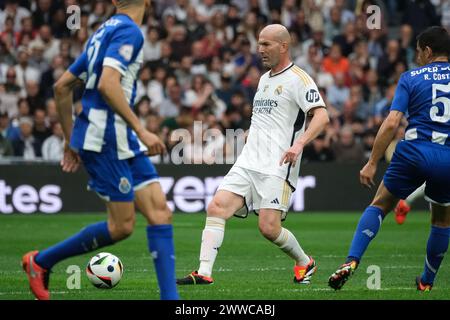 Zinedine Zidane on during the Corazon Classic 2024 charity football match between Real Madrid and FC Porto, at the Santiago Bernabeu stadium in Madrid Stock Photo