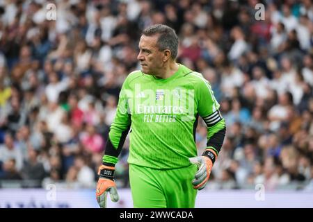 Paco Buyo  on during the Corazon Classic 2024 charity football match between Real Madrid and FC Porto, at the Santiago Bernabeu stadium in Madrid on M Stock Photo