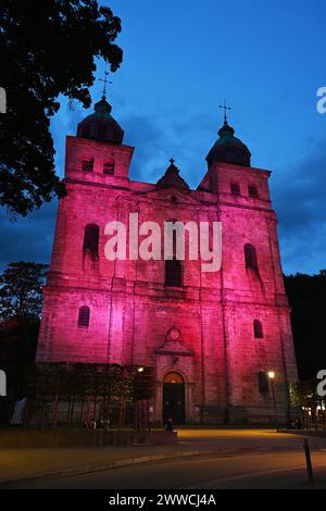 Malmedy cathedral highlighted Stock Photo