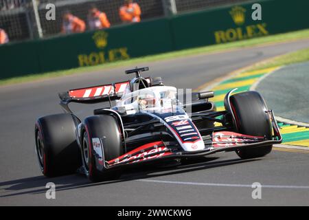 Melbourne, Australia, 23. March: 20, Kevin MAGNUSSEN, DEN, Haas F1 Team during the 2024 F1 Australian Formula One Grand Prix. Albert Park Grand Prix circuit, Formel 1 - Fee liable image, photo and copyright © Clay CROSS ATP Images (CROSS Clay  / ATP / SPP) Stock Photo