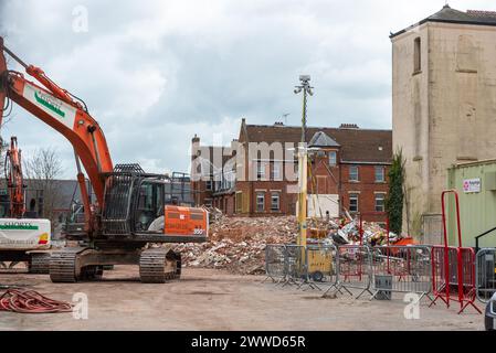 Demolition underway of historic Nazareth House in Southend, Essex, former convent nursing & residential home operated by the Sisters of Nazareth nuns Stock Photo