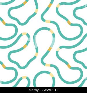 bold doodle lines seamless pattern. Abstract modern squiggle wavy ornament background Fun colorful line Creative minimalist style art background desig Stock Vector