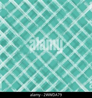 Vector hand drawn cute checkered pattern. Doodle Plaid geometrical simple texture. Crossing dry brush lines. Abstract crayon pattern ideal for fabric, Stock Vector