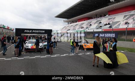 Mugello circuit, Italy 23/03/2024 - 12h Mugello, 24H Series. Race part 1. cars in starting grid on racetrack. Photo Credit: Fabio Pagani/Alamy Live News Stock Photo