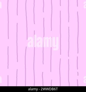 lilac; purple; violet; lavender background with brush texture effect, weave plaid style fine broken lines. Irregular check repeat pattern. Square diag Stock Vector