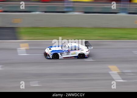 Mugello circuit, Italy 23/03/2024 - 12h Mugello, 24H Series. Race part 1. Mercedes AMG GT3 by CP Racing in action on racetrack. Photo Credit: Fabio Pagani/Alamy Live News Stock Photo