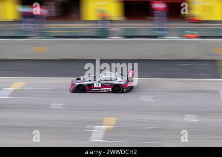 Mugello circuit, Italy 23/03/2024 - 12h Mugello, 24H Series. Race part 1. Mercedes AMG GT3 by HOFOR Racing in action on racetrack. Photo Credit: Fabio Pagani/Alamy Live News Stock Photo