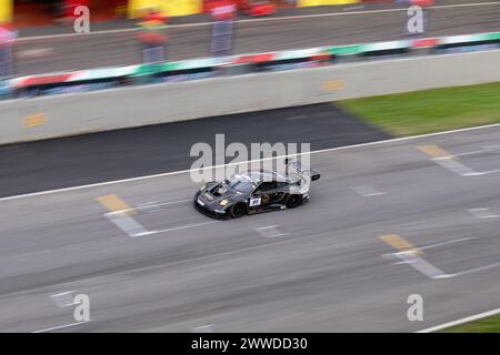 Mugello circuit, Italy 23/03/2024 - 12h Mugello, 24H Series. Race part 1. Porsche 911 GT3 by Herberth Motorsport in action on racetrack. Photo Credit: Fabio Pagani/Alamy Live News Stock Photo