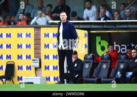 23rd March 2024;  Tannadice Park, Dundee, Scotland: Scottish Championship Football, Dundee United versus Inverness Caledonian Thistle; Inverness Caledonian Thistle manger Duncan Ferguson Stock Photo