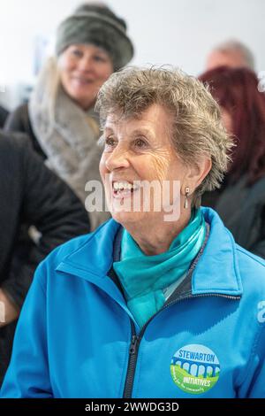 Stewarton, Scotland, UK. 23rd Mar, 2024. Stewarton Initiatives official opening of the Stewarton Community Hub with Provost Todd cutting the ribbon. Credit: R.Gass/Alamy Live News Stock Photo