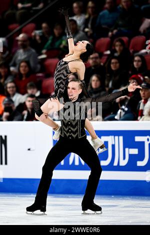 Yuka ORIHARA & Juho PIRINEN (FIN), during Ice Dance Practice, at the