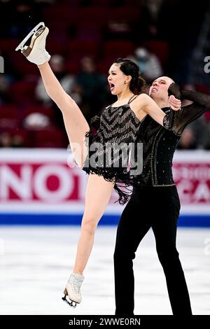 Yuka ORIHARA & Juho PIRINEN (FIN), during Ice Dance Practice, at the