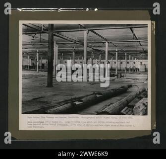 Description: Toyo Rubber Tire Company - Mukden, Manchuria. Photographed by U.S. Signal Corps, 16 June 1946. Tire Cord Plant (View number 2). Large building from which all cotton spinning equipment had been removed during Soviet occupancy. (Left side of picture overlaps right side of view number 1, same building). Location: Mukden, China Date: 16 June 1946 china, asia, asiathroughalens Stock Photo