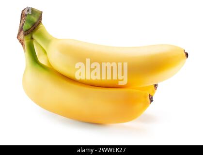 tasty bananas isolated on the white background. Clipping path. Stock Photo