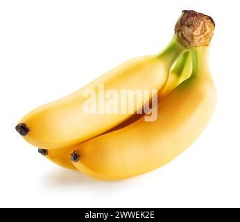 tasty bananas isolated on the white background. Clipping path. Stock Photo