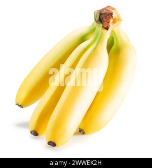 tasty bananas isolated on the white background. Clipping path. Stock Photo